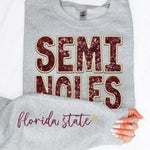 College Football Teams With Sleeve Faux Embroidery Glitter