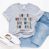 She Will Not Fall Short Sleeve Graphic Tee