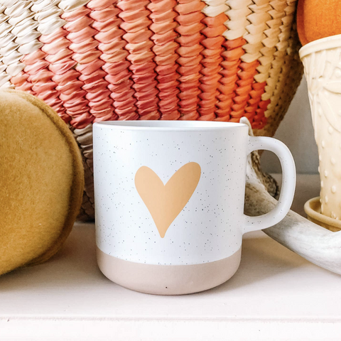 Stoneware Heart Cup