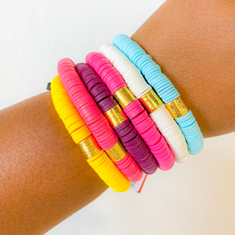 Heishi Color Pop Bracelets