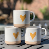 Stoneware Heart Cup