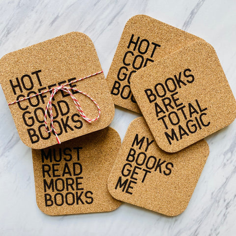 Book Lover Coaster Set